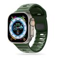 Apple Watch Series Ultra 2/Ultra/9/8/SE (2022)/7/SE/6/5/4/3/2/1 Tech-Protect IconBand Line Silikoniranneke - 49mm/45mm/44mm/42mm - armeijanvihreä