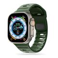 Apple Watch Series Ultra 2/Ultra/10/9/8/SE (2022)/7/SE/6/5/4/3/2/1 Tech-Protect IconBand Line Silikoniranneke - 49mm/46mm/45mm/44mm/42mm - armeijanvihreä