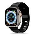 Apple Watch Series Ultra 2/Ultra/9/8/SE (2022)/7/SE/6/5/4/3/2/1 Tech-Protect IconBand Line Silikoniranneke - 49mm/45mm/44mm/42mm - Musta