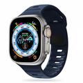 Apple Watch Series Ultra 2/Ultra/10/9/8/SE (2022)/7/SE/6/5/4/3/2/1 Tech-Protect IconBand Line Silikoniranneke - 49mm/45mm/44mm/42mm - Tummansininen