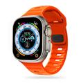 Apple Watch Series Ultra 2/Ultra/9/8/SE (2022)/7/SE/6/5/4/3/2/1 Tech-Protect IconBand Line Silikoniranneke - 49mm/45mm/44mm/42mm - Oranssi värinen