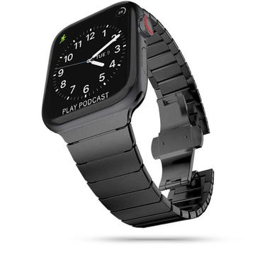 Apple Watch Series Ultra 2/Ultra/9/8/SE (2022)/7/SE/6/5/4 Tech-Protect LinkBand -ranneke - 49mm/45mm/44mm/42mm - Musta
