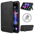 Armor Sarja Huawei Honor 8X Hybridikotelo Jalustalla - Musta