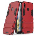 Huawei P20 Lite Armor Hybridikotelo Jalustalla - Punainen