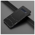Armor Sarja Samsung Galaxy S10 Hybridikotelo Jalustalla - Musta