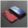 Armor Sarja Samsung Galaxy S20+ Hybridikotelo Jalustalla - Punainen