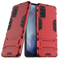 Armor Sarja Samsung Galaxy S20 Hybridikotelo Jalustalla - Punainen