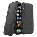 iPhone XR Armor Sarja Hybridikotelo Jalustalla - Musta