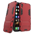 iPhone XR Armor Sarja Hybridikotelo Jalustalla - Punainen