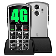 Artfone A400 Seniori Puhelin SOS:illa - 4G, Dual SIM - Harmaa