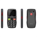 Artfone C1 Seniori Puhelin SOS:illa - Dual SIM - Musta/Harmaa