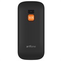 Artfone CS181 Senior Puhelin - Kaksois- SIM, SOS - Musta