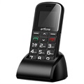 Artfone CS182 Senior Puhelin - Kaksois- SIM, SOS - Musta