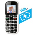 Artfone CS188 Senior Puhelin - Kaksois- SIM, SOS - Valkoinen