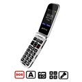 Artfone F20 Senior Simpukkapuhelin - 2G, Kaksois- SIM, SOS - Musta