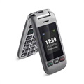 Artfone G6 Senior Simpukkapuhelin - 4G, Kaksois- Näyttö, SOS - Harmaa