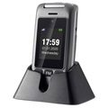 Artfone G6 Senior Simpukkapuhelin - 3G, Kaksois- Näyttö, SOS - Harmaa