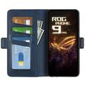 Asus ROG Phone 9 Pro lompakko kotelo magneettisuljin - vasikka tekstuuri - sininen