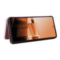 Asus Zenfone 11 Ultra Läppäkotelo - Hiilikuitu - Ruusukulta