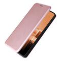 Asus Zenfone 11 Ultra Läppäkotelo - Hiilikuitu - Ruusukulta