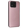 Asus Zenfone 11 Ultra Läppäkotelo - Hiilikuitu - Ruusukulta