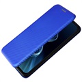 Asus Zenfone 8 Flip Lompakkokotelo - Hiilikuitu - Sininen