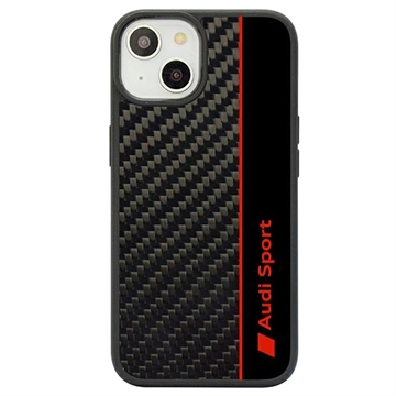 iPhone 14 Audi Carbon Fiber Stripe Suojakuori - Musta