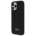 iPhone 13 Pro Max Audi Metal Logo Silikonikuori - Musta