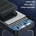 Awei P6K Dual USB Power Bank 20000mAh - Musta