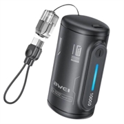 Awei WP-117 10000mAh -varavirtalähde - 22.5W, 2 x USB-C - musta