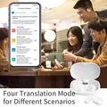 B66 Älykäs Bluetooth-kääntäjä korvalappuja Reaaliaikainen korvakuulokkeiden kääntäjälaite Business Travel Learning - Valkoinen