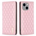 Binfen Color BF Style-16 iPhone 14 Plus Lompakkokotelo - Pinkki