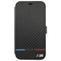 BMW M Tricolor Stripes iPhone 13 Läppäkotelo - Musta