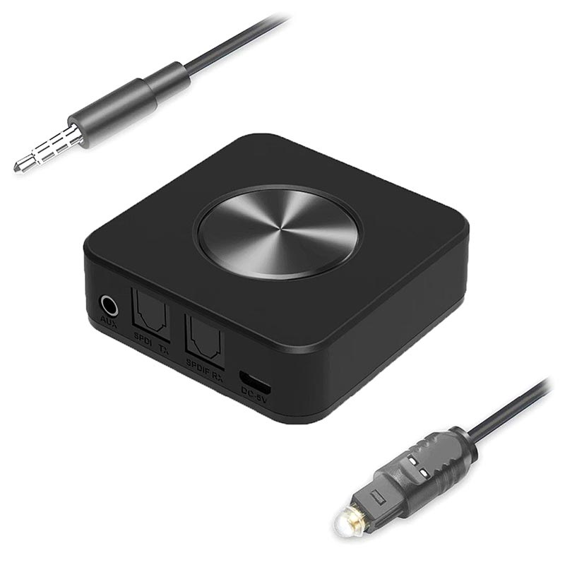 Bluetooth ÄänilähetinVastaanotin SPDIF:llä BT4842B Musta 2 in 1 Bluetooth Lähetin Vastaanotin Langaton 3.5mm Audio