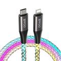 BWOO RGB-punottu USB-C/Lightning-kaapeli - 1m, 27W