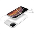 iPhone 11 Pro Max Vara-akkukuori - 6500mAh - Valkoinen / Harmaa