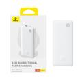 Baseus Airpow Lite 10000mAh -varavirtalähde USB-C-kaapelilla - 15W - valkoinen