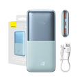Baseus Bipow Pro Digital Display pikalataus Power Bank 10000mAh/20W - 2xUSB, USB-C - sininen - sininen