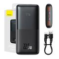 Baseus Bipow Pro Digital Display Fast Charge Power Bank 10000mAh/22.5W - 2xUSB, USB-C - musta