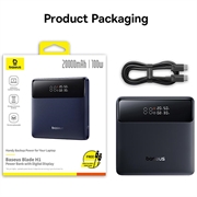 Baseus Blade H1 20000mAh Powerbank - 100W - Musta