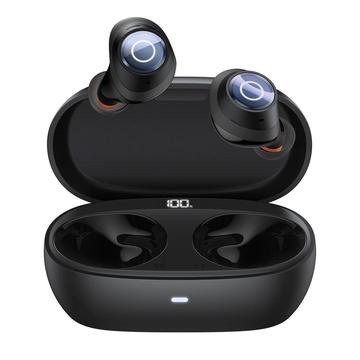 Baseus Bowie MA20 Pro True Wireless Nappikuulokkeet - hybridi ANC, läpinäkyvä tila, 38h akku, IPX6 - musta - musta