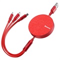 Baseus 3-in-1 USB Kelakaapeli - 1.2m - Punainen