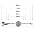 Baseus 3-in-1 USB Kelakaapeli - 1.2m