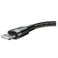 Baseus Cafule USB 2.0 / Lightning Kaapeli - 2m - Musta / Harmaa