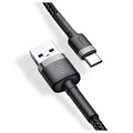 Baseus Cafule USB 2.0 / Type-C Kaapeli CATKLF-CG1 - 2m - Musta / Harmaa