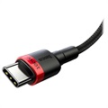 Baseus Cafule USB-C Kaapeli - 2m - Punainen / Musta