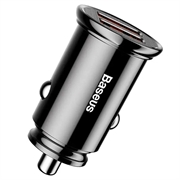 Baseus Circular 2xUSB QC3.0 5A 30W autolaturi CCALL-YD01 - musta