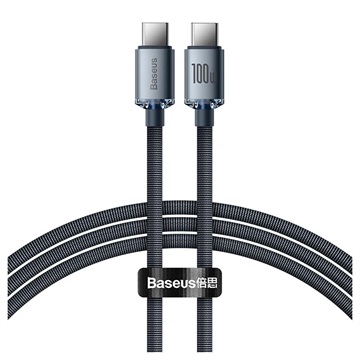 Baseus Crystal Shine USB-C / USB-C Kaapeli CAJY000601 - 1.2m - Musta