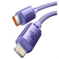 Baseus Crystal Shine USB-C / Lightning Kaapeli CAJY000205 - 1.2m - Violetti