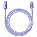 Baseus Crystal Shine USB-C / Lightning Kaapeli CAJY000205 - 1.2m - Violetti